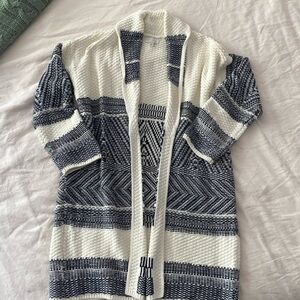 Lucky brand black/cream oversized cardigan